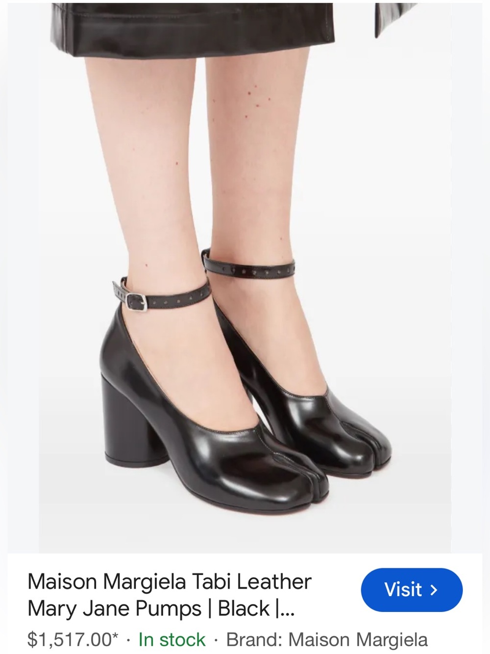 MAISON MARGIELA TABI PUMPS IN BLACK
$1,190 women 38.5 US 8.5 gently used - Picture 5 of 17